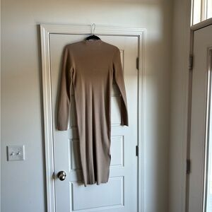 Pink Lily Classic Tan Long Sleeve Dress